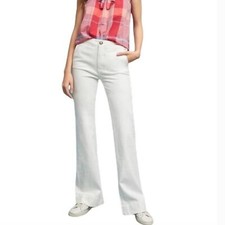 Anthropologie Pilcro and The Letterpress High-Rise Bootcut Jeans White Size 30
