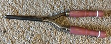 Hair Styling CURLING IRON Vintage Non-electric Double Wood Handle