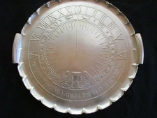 ARTHUR ARMOUR TRAY, MID CENTURY MODERN, GOLD ANODISED ALUMINUM, OTT-0322*06460