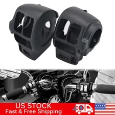 Black Handlebar Hand Control Switch Housing Cover For Harley Road Electra Glide