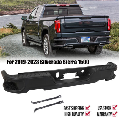 Steel Rear Step Bumper Assembly For 2019-2023 Silverado Sierra 1500 Dual Exhaust