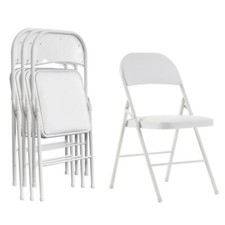 4 Pack Metal Folding Chairs Commercial Event Wedding Party Meeting Office Seat