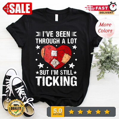 2025/Open Heart Surgery Recovery Bypass Survivor Im Still Ticking T-Shirt Size S