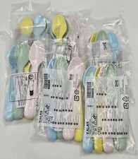 Lot Of 6 Packs Of 4 Ct IKEA KALAS Kid Spoons Pastel Colors Tableware 24 Total
