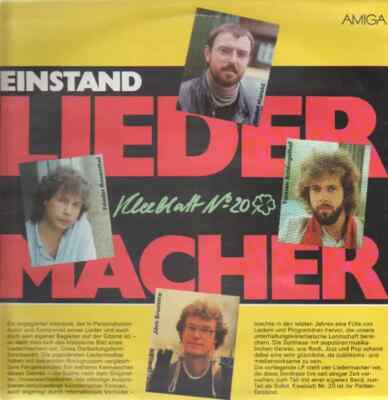 LP Jörn Brumme, Frieder Rosenthal Kleeblatt No. 20 - Einstand Liedermacher