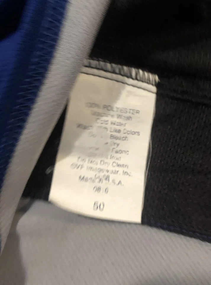 Camiseta de Colección Majestic New York Mets MLB Para Hombre 50 EE. UU. Azul Equipo en Blanco Emitida Foto 4 de 4