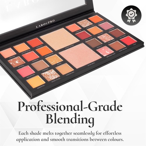 LaRoc 26 Nude Shade Eyeshadow & Highlighter Palette High Pigment Shimmer Matte - Picture 2 of 10