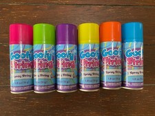 Lot Of 6  Silly Crazy Prank Party Goofy String Streamer Spray  1.8oz  NEW