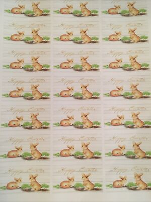 42 x Frohe Ostern Etiketten Ostereier Jagd Hase Aufkleber Süßigkeiten Party Geschenktüten