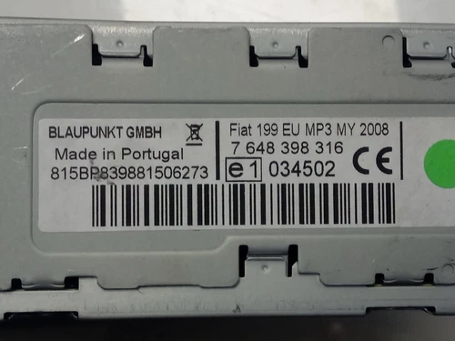 7648398316 Sistema Audio/Radio Cd para FIAT GRANDE PUNTO (199) 2008 6576802 - Imagen 3 de 7