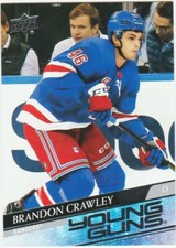 BRANDON CRAWLEY RC 20-21 UPPER DECK YOUNG GUNS ROOKIE CARD # 464 RANGERS 2020-21