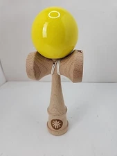 Kendama 7" Japanese Wooden Skill Toy AKO Yellow Ball