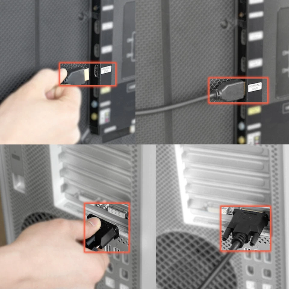 2 Pack 3FT HDMI to DVI Cord DVI-D M to HDMI M Cable Adapter Connector Converter - Image 4 of 4