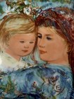 Vintage Edna Hibel 1991 Mother’s Day Plate - Michele and Anna, Limited Edition — photo 3