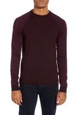 Image of Ted Baker London Cornfed Slim Fit Sweater Size 6 Purple Space Dyed Crew RRP £99