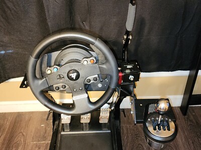 Thrustmaster TMX PRO with TH8A shifter, Racing Max Ebrake and on an Amazon stand