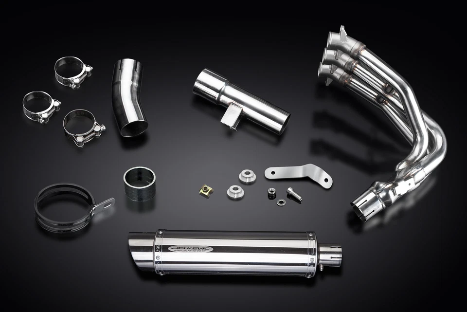 Silenciador redondo de acero inoxidable Triumph Street Triple 675 675R 13-16 escape 3-1 14" Foto 3 de 4