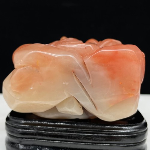 Chinese Natural Shoushan Stone Hand-carved Exquisite Arhat Buddha Statue 4422 - Picture 9 of 9