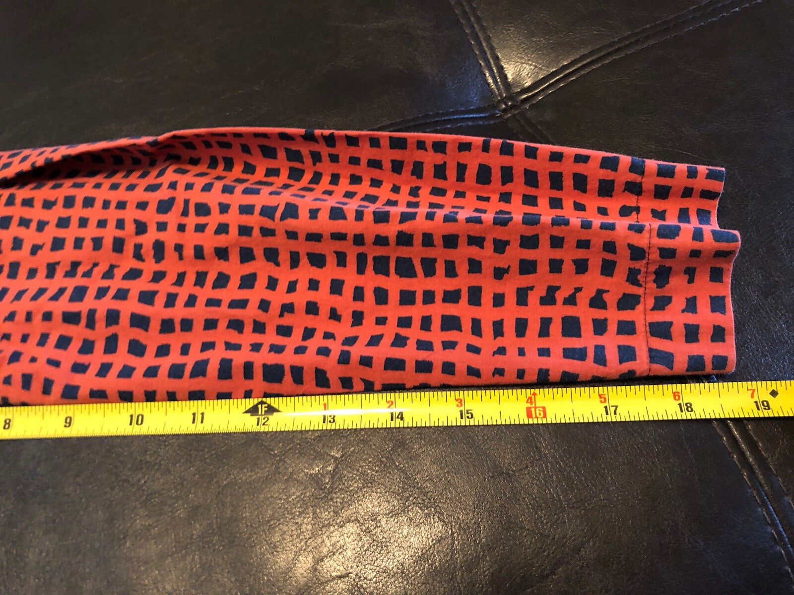 Aeffe Spa Orange Navy Patterned Button Down Blous… - image 17