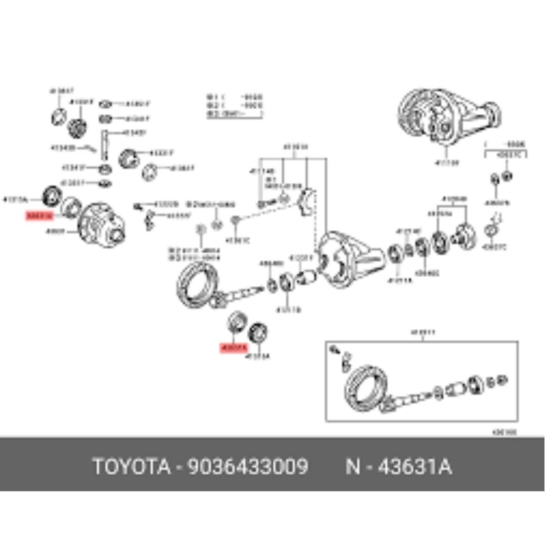 Toyota OEM 90364-33009 BEARING, RRN, 33, 39, N 4-RUNNER TRUCK RN10 ...