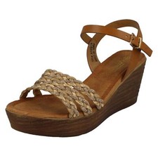 Ladies Savannah Mid Heel Wedge Sandals - F1R0874