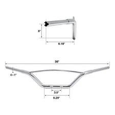 Hollywood Handlebar Ape Hanger 1 1/4" Fat Bars Fit For Harley Sportster Softail