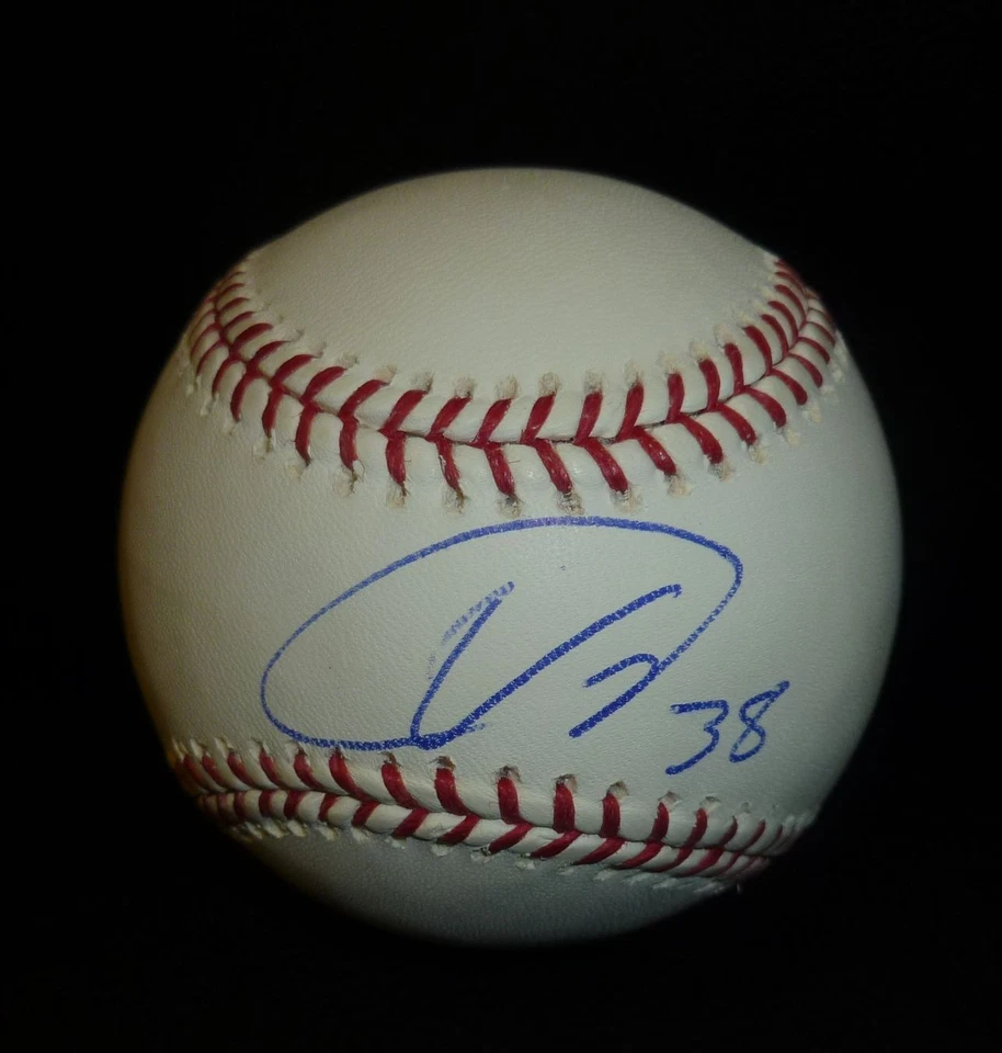 Pelota de béisbol firmada por Ubaldo Jiménez certificado de autenticidad PSA/DNA Auto'd Indians Rockies All Star Foto 3 de 4