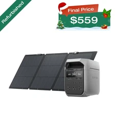 EcoFlow DELTA 3 Plus 1024Wh Portable Power Station+160W Solar Panel Refurbished