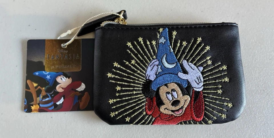 Disney Fantasia Embroidered Sorcerer Mickey Mouse Coin Purse by Primark - NWT - Image 1 of 1
