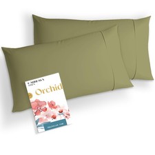100 Egyptian Cotton King Size Pillow Cases Set of 2 - Luxury 1000 Series Orc...