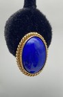 13K Yellow Gold Blue Dress Pendant Stud Earrings 5.74g — photo 3