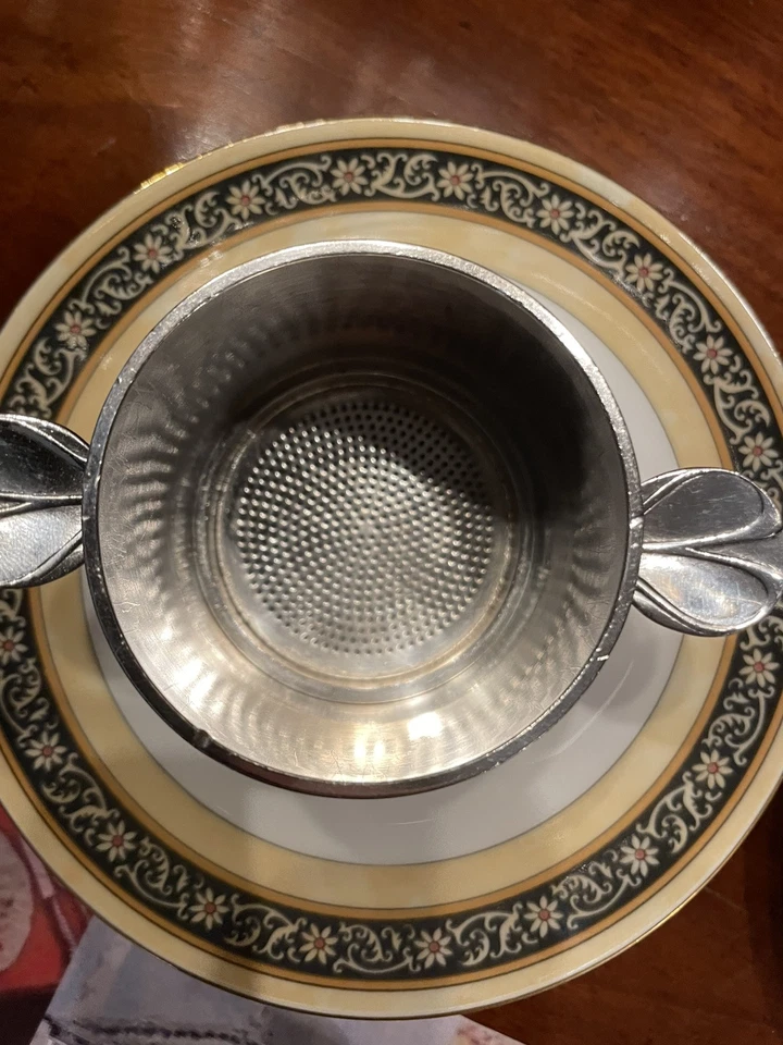 COLADOR DE TÉ RARO COLECCIONABLE ELEGANTE ART NOUVEAU CHRISTOFLE GALLIA MANGO PLATEADO Foto 4 de 4