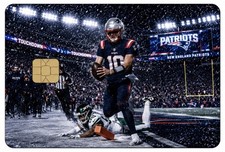 Drake Maye Snow Touchdown New England Patriots Credit Card Skin Vinyl Decal Nfl