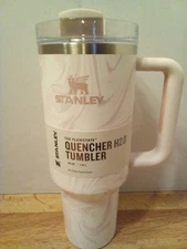 Stanley 40 oz. Quencher H2.0 FlowState Tumbler Blush Pink Marble NEW
