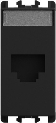 Urmet RJ45 Buchse Kat.6 UTP 1 Modul Lybra Schwarz - 27446.N