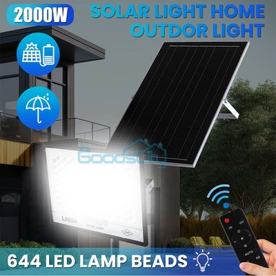 Large 9900000ML Solar Street Flood Light Outdoor Flood Lamp Bright with Remote
