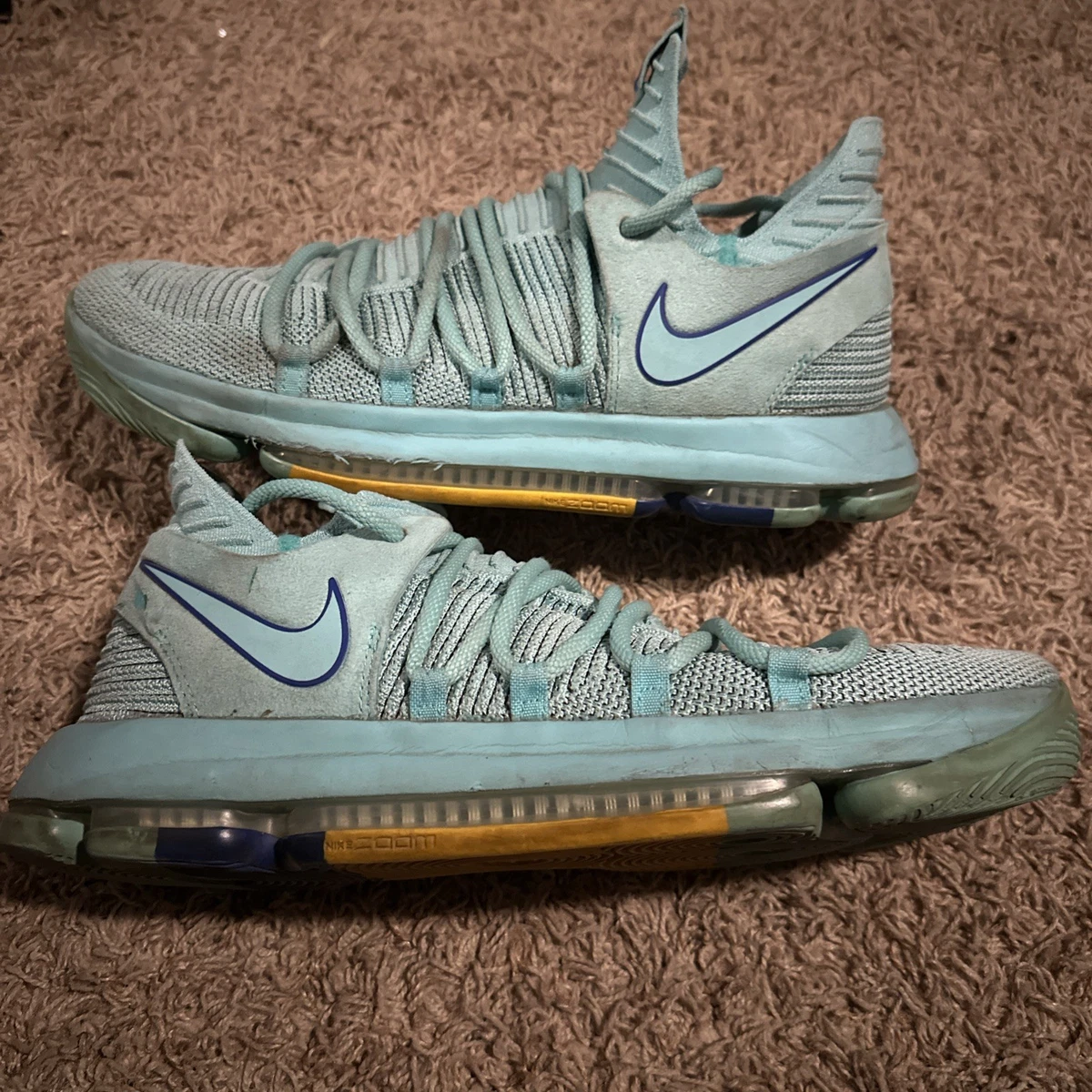 バッシュ　kd10 超美品　値下げ交渉あり Nike KD 10 Hyper Turquoise Mens 13 Basketball Shoes 897815-300