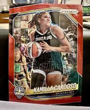 2025 Panini WNBA Prizm Kamilla Cardoso #89 Red Pandora /199. Chicago Sky