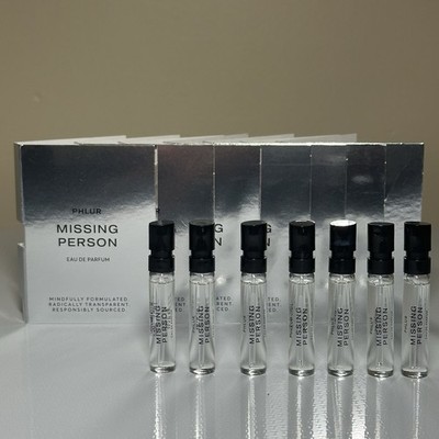 7 PHLUR Missing Person Eau de Parfum EDP Sample Spray 2 mL each