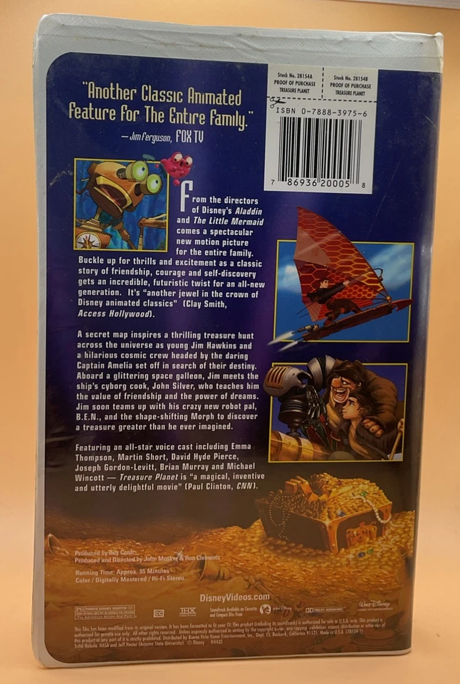 Treasure Planet VHS 2003 Disney Clamshell **Buy 2 Get 1 Free** - Image 2 of 4