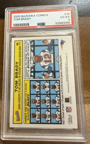 Tom Brady 2005 Topps Bazooka Comics #16 New England Patriots Insert PSA 4