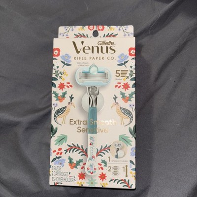 Gillette Venus Rifle Paper Co. Designer Razor w/ 2 Blade Refills & Shower Holder