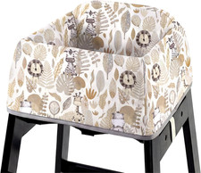 Reusable Baby High Chair Cover with Strap Pads  2-Point Harness, Waterproof Por