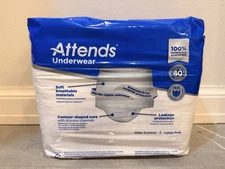 Attends adult Incontinence Medium Underwear 4 Packs Of 20 Units per Box