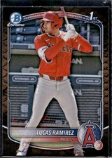 2023 Bowman #BCP-123 Jorge Ruiz Chrome Prospects Fuchsia Refractors #/199