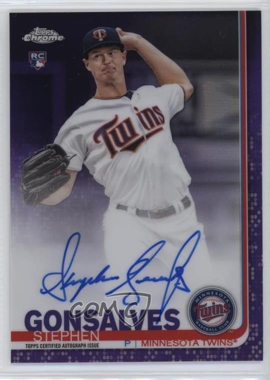 2019 Topps Chrome Rookie Purple Refractor 70/250 Stephen Gonsalves Auto RC 0l2