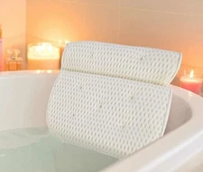 LUXURIOUS BATHTUB PILLOW ERGONOMIC SPA BATH CUSHION NECK & BACK SUPPORT