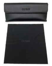 Guess Eyeglasses Sunglasses Magnetic Clasp Faux Leather Case w/ cleaning cloth