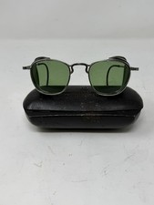 Antique American Optical Square Green Goggles Sunglasses Vtg AO Safety Glasses