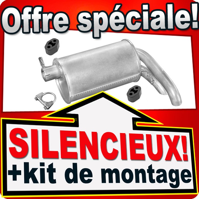 Échappement en acier aluminisé pour Ford Galaxy et VW Sharan 1.9 TDI haute résistance